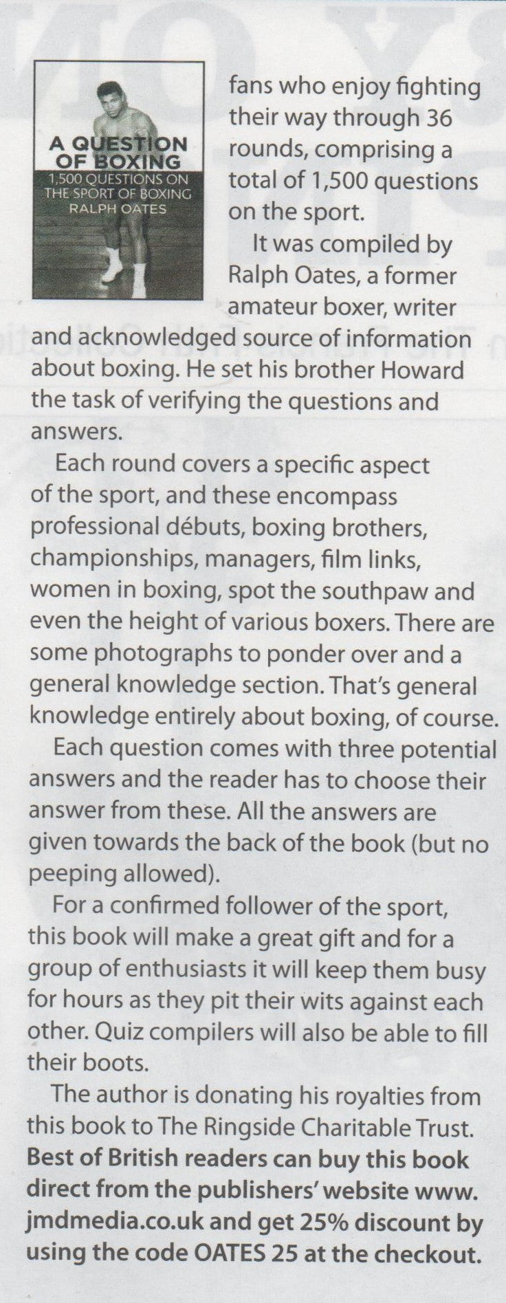 A Question of Boxing - 1500 questions on the sport of Boxing
